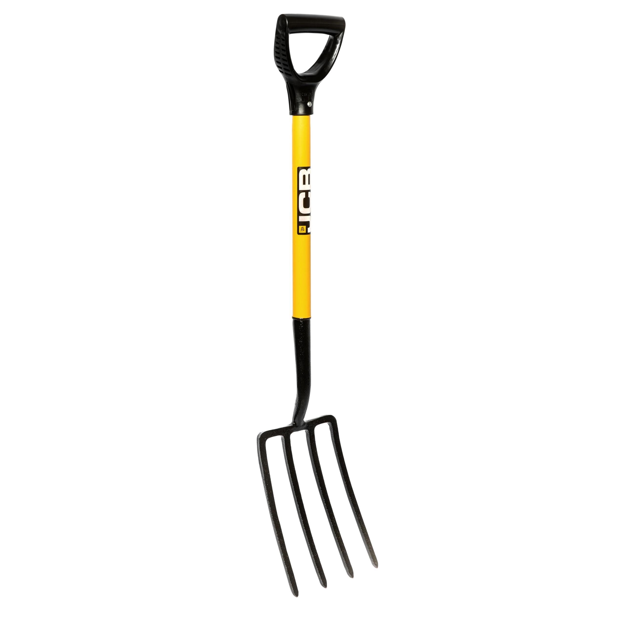 JCB - Professional Solid Forged Garden Fork - Lightweight Garden Digging Fork - Professional Metal Long Handle Heavy Duty Gardening Tool - Home Improvements, Digging, Mucking Out, Manure, Weeding