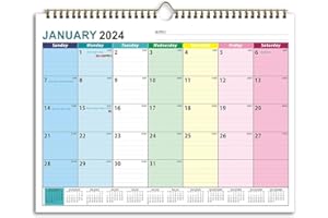 MRPAPA Wall Calendar 2024 Desk Calendars, 18 months calendar July 2023 - December 2024, Large Wall Calendar 15" x 11.5" Wall Planner Perfect for Planning and Organizing for Home or Office
