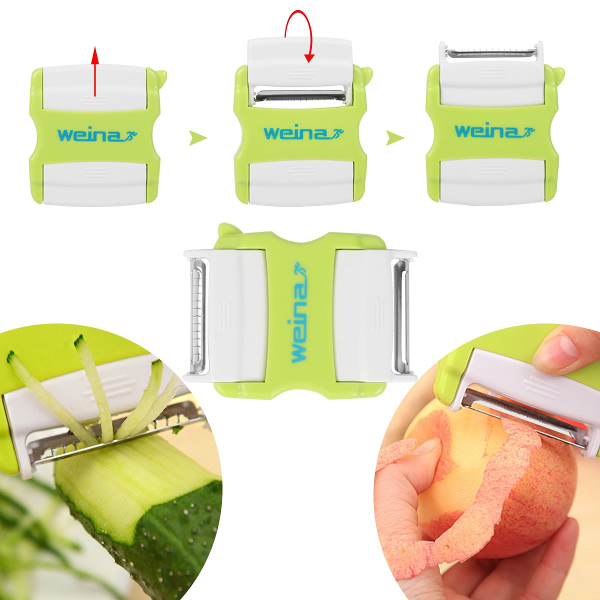 Vegetable Slicer Dicer WEINAS Food Chopper Cuber Cutter, Cheese Grater