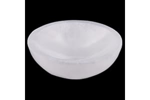 WISH WELL Selenite Bowl for Crystals Charging – 4" Selenite Crystal Bowl – Mined & Crafted in Morocco – Ideal for Cleansing & Recharging Crystals & Healing Stones - Protection Crystals - Spiritual Gift & Decor
