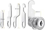 Firtink Letterbox Lock 20 mm with 5 Lock Plates for Cabinets Drawers Mailboxes view 2
