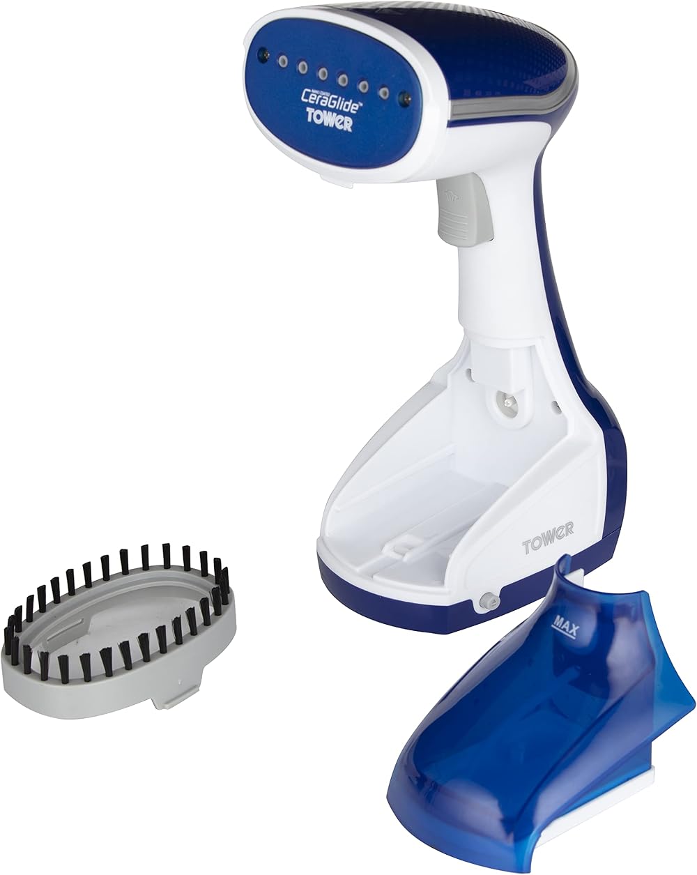 Tower Ceraglide T22014BLU Portable Garment Steamer 1000W Ceramic Soleplate