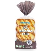 bakerly Brioche Rolls Pack of 4, 8-Count (32 Total Brioche Rolls)