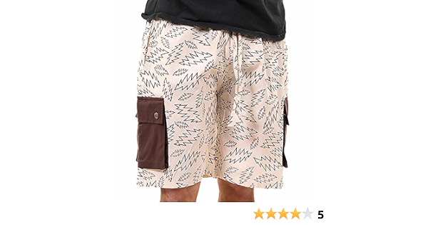 Hunter Cotton Bolt Print Cargo Shorts 
