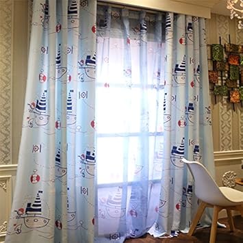 Amazon Com Lelva Kids Room Curtains Boys Bedroom Window Panels