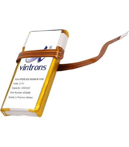 Apple iPod 30GB MA002J 新品バッテリー Amazon.com: Li-Polymer Replacement battery for Apple iPOD