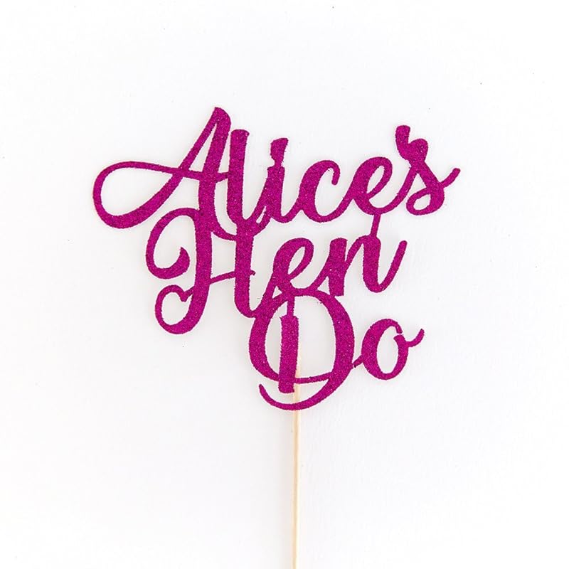 Hen do Party Cake Topper. Bride to Be's Name. Hen Party Decoration