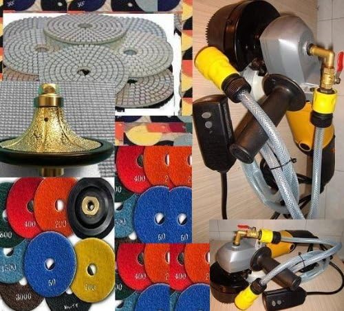 Wet Polisher Demi Bullnose 3/4 Inch Router Bit+ 4" Polishing 15 Pad