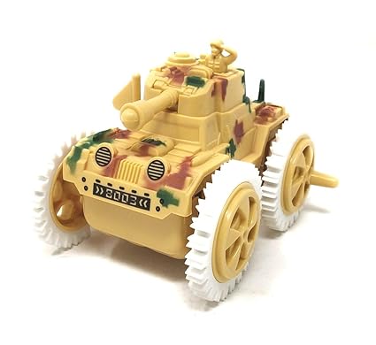 Akrobo Friction Toy with Light & Music Battle Tank for 2 Year 3 Year Kids
