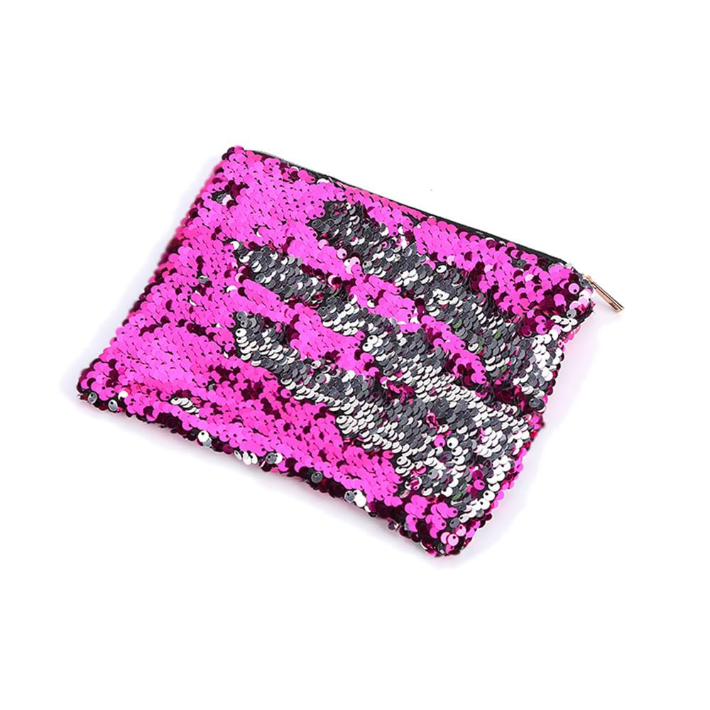 NIXNUT Sequin Pencil Case Pen Bag Holder Large Capacity with Glitters Office Organizer Storage Makeup Bag for Students Girls