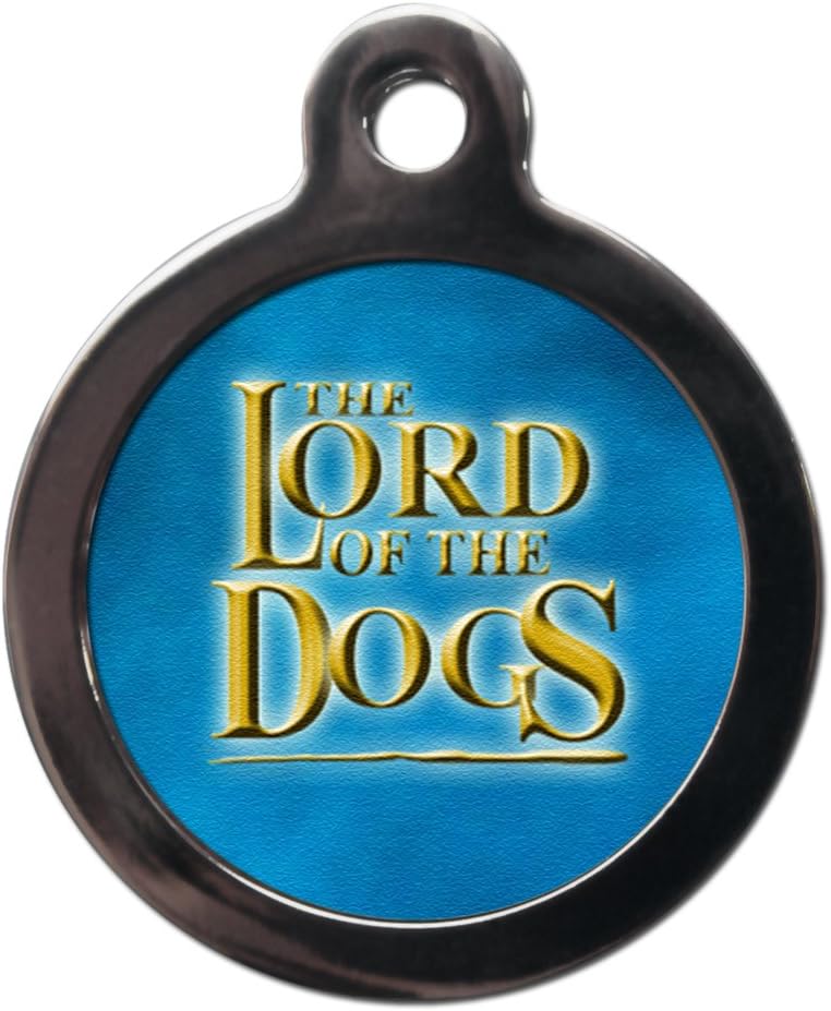 Lord of the Dogs Pet Identity Tag Disc - Movie TV Themed Dog Cat Pet Name Tags Discs - Personalised FREE on Reverse