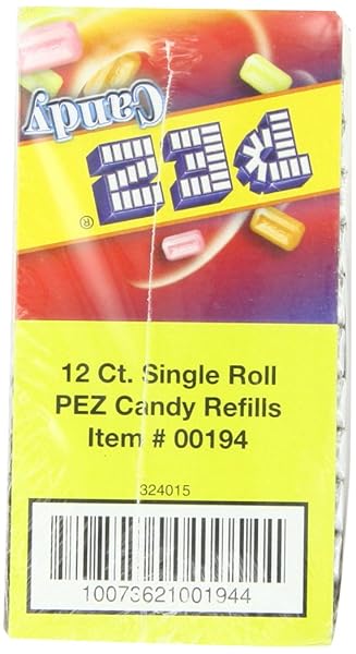 PEZ ORIGINAL FRUIT CANDY REFILLS, 6-COUNT ROLL, 0.29 OUNCE (PACK OF 12)