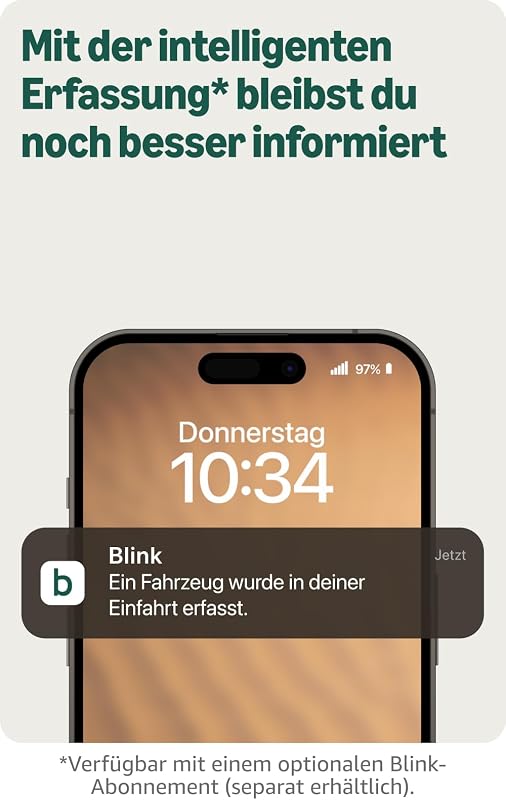 Außenkamera 2K+ (neueste Generation) – Kabellose, intelligente Sicherheitskamera, 2K-Videoauflösung, bis zu zwei Jahre Batterielaufzeit. Sync-Basismodul enthalten – 1-Kamera-System, Weiß