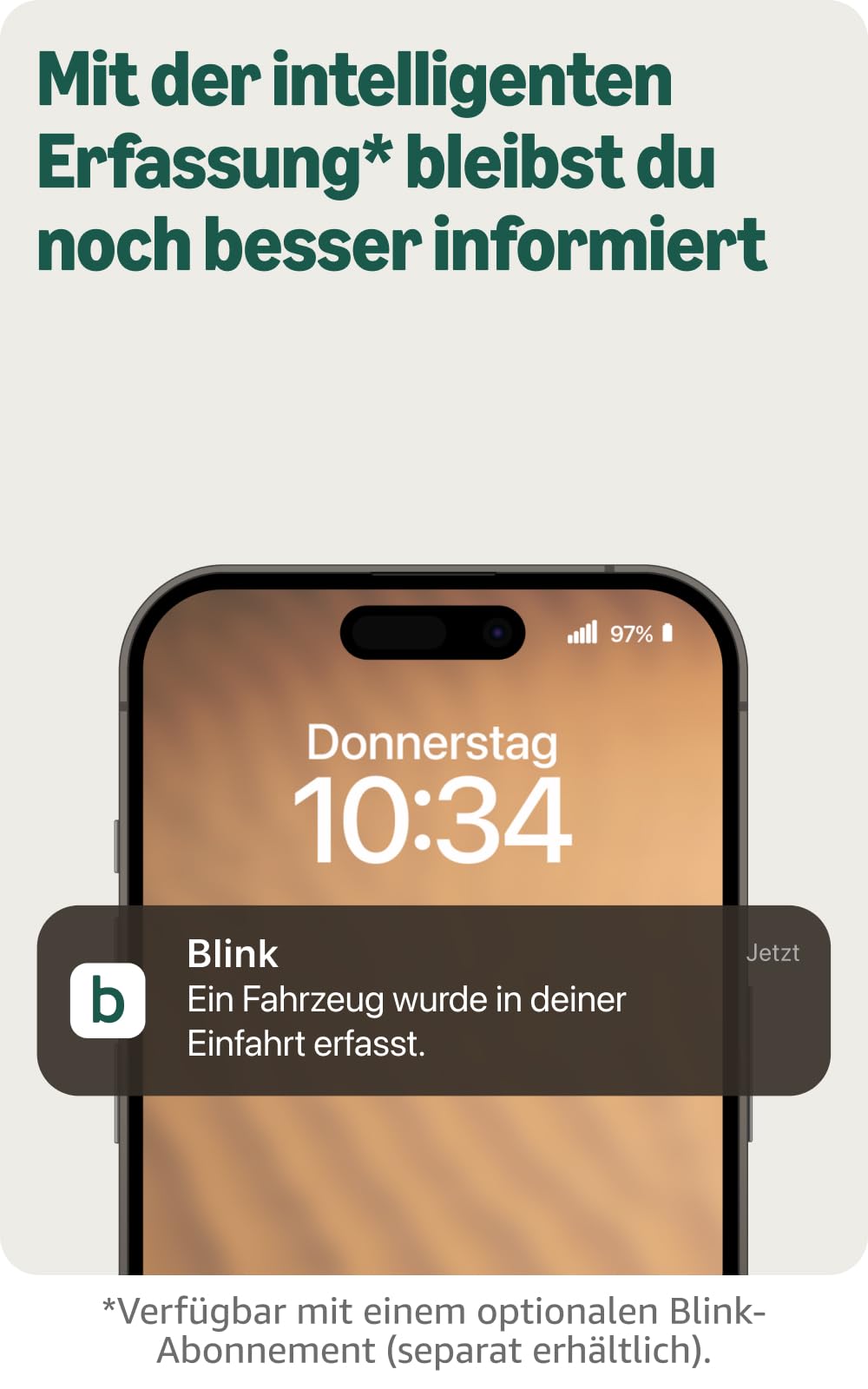 Blink Außenkamera 2K+ (neueste Generation) – Kabellose, intelligente Sicherheitskamera, 2K-Videoauflösung, verbesserte Audioqualität, bis zu zwei Jahre Batterielaufzeit – Zusatzkamera, Schwarz 4