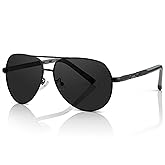 Olwen XXL Aviator Sunglasses For Large Heads (Polarized), Extra Large, Big and Tall, XL + Free Hard Case