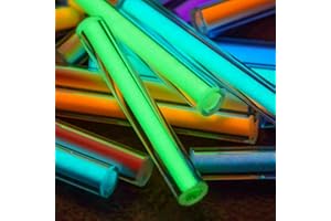 sayram 2pcs Glass Luminous Tube, Rare Earth Luminous Stick, Glow Bar in The Dark Tril Vial Alternative, DIY for EDC Accessories Decoration