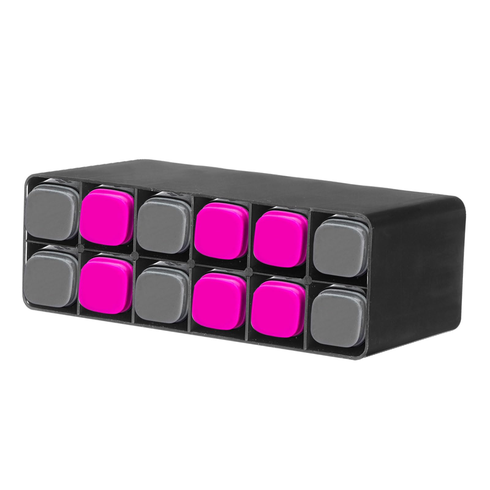 Photo 1 of uxcell Marker Organizer, 12 Slots Marker Holder Organizer PP Plastic Marker Storage Holder Marker Storage Rack Crayon Pen Holder for Store Paint Brushes, Pens, Color Pencils (Black)