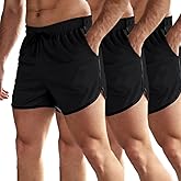 OEBLD Mens Running Shorts 3 Inch Breathable Quick Dry Workout Athletic Short Shorts with Zipper Pockets