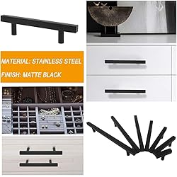 Probrico Cabinet Handles-Pack of 5 Black 6-1/4inch