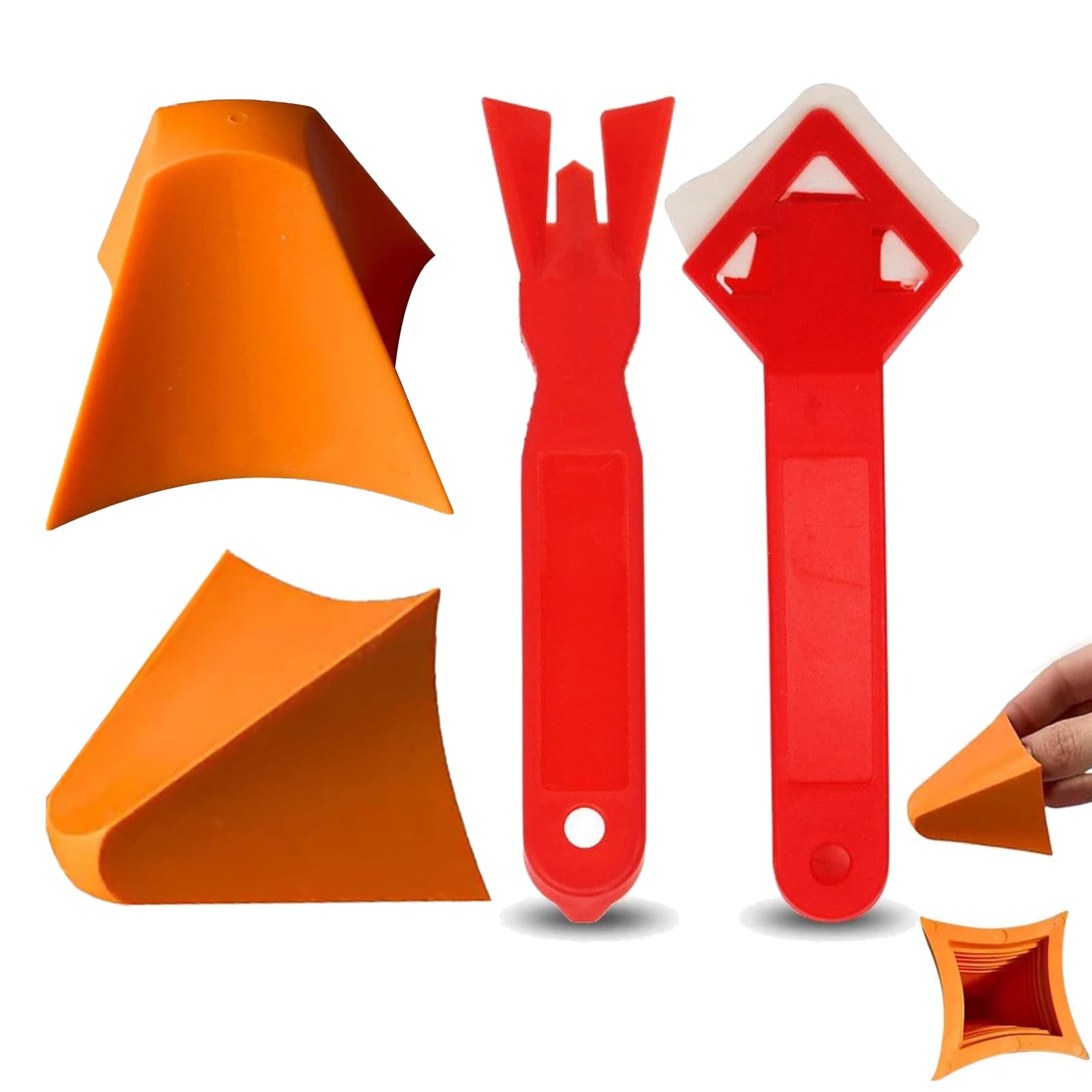 4 PCS That Silicone Tool, Silicone Tool, Silicone Applicator Tool Finishing, Silicone Seam Tool, That Silicone Tool Reusable Sealant Caulk Finishing Tool, Calking Smoothing Tool, Silicone Seam Tools