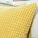 CaliTime Throw Pillow Covers Pack of 2 Comfy Corduroy Corn Striped Waffle Decorative Cushion Cases for Couch Sofa Bed Farmhouse 18 X 18 Inches Gold Yellow