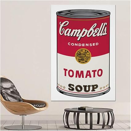 Suuyar Andy Warhol Tomatensuppe Abstrakte Kunst Pop Art Print Wandmalerei Dekorative Bild Wand Kunstdrucke Fur Wohnzimmer 50x70 Cm Kein Rahmen Amazon De Kuche Haushalt