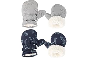 BUCAUM Baby Toddler Mittens, Boys Girls Winter Outdoor Gloves, Kids Easy-On Fleece Warm Mitterns