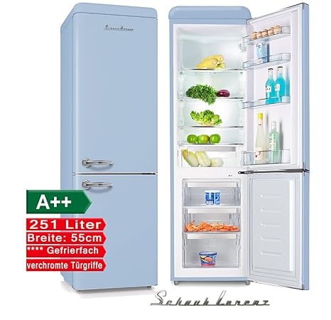 Schaub Lorenz sl250lb Retro Nevera y congelador Combinación Azul ...