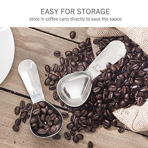 Coffee Scoop, Stainless Steel Coffee Scoop, Durable Coffee Measure Scoop for ground coffee, Coffee Brewing, Milk Brewing