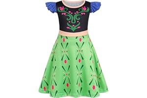 AmzBarley Princess Costume for Girls Halloween Outfit Kids Dress Up Clothes Age 1-10 Years Birthday Party Gifts