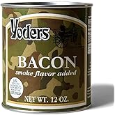 Yoder's Canned Fully Cooked Bacon 10-Year Shelf Life &ndash; Single Can | Shelf Stable Meat &ndash; Ready to Eat Emergency Food Supply &ndash; Precooked Bacon, 60&ndash;70 Slices per 12 oz Can