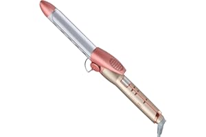 INFINITIPRO BY CONAIR Frizz Free 1-inch Titanium Ceramic Curling Iron, 1-inch barrel produces classic curls – for use on short, medium, and long hair