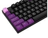 Womier PBT keycaps Set,Black/Purple Key Cap,Custom