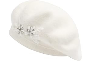 ZLYC Womens French Beret hat, Reversible Solid Color Mosaic Warm Beret Cap for Girls