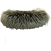 Tngan Faux Fur Collar Scarf Hood Trim Neck Warmer for Winter Coat Jacket Parka