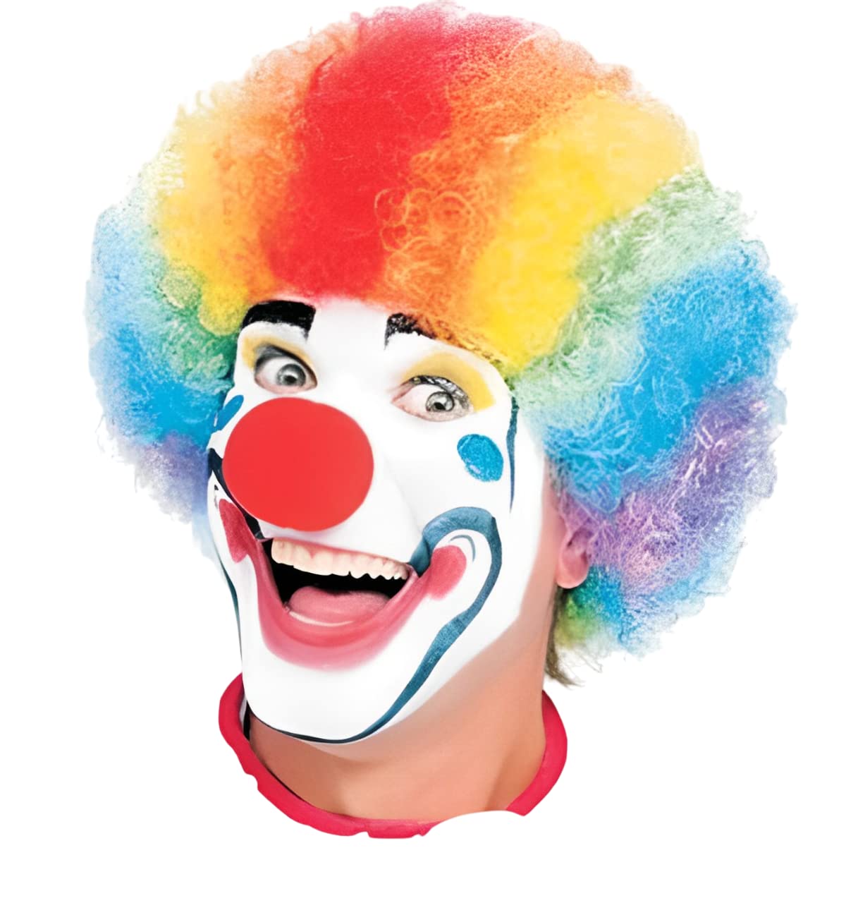 Dress Up America Multi Colored Curly Rainbow Clown Wig for Role Play