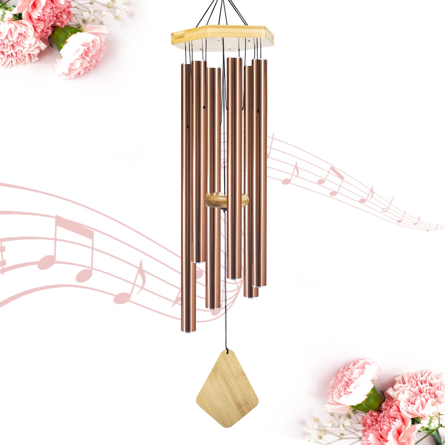 Wind Chimes Outdoor Large Deep Tone, 36 Inches Sympathy Wind Chimes Outdoor Memorial Wind Chimes for Mom/Housewarming/Christmas, Wind Chime for Outside Garden, Patio, Home Decor