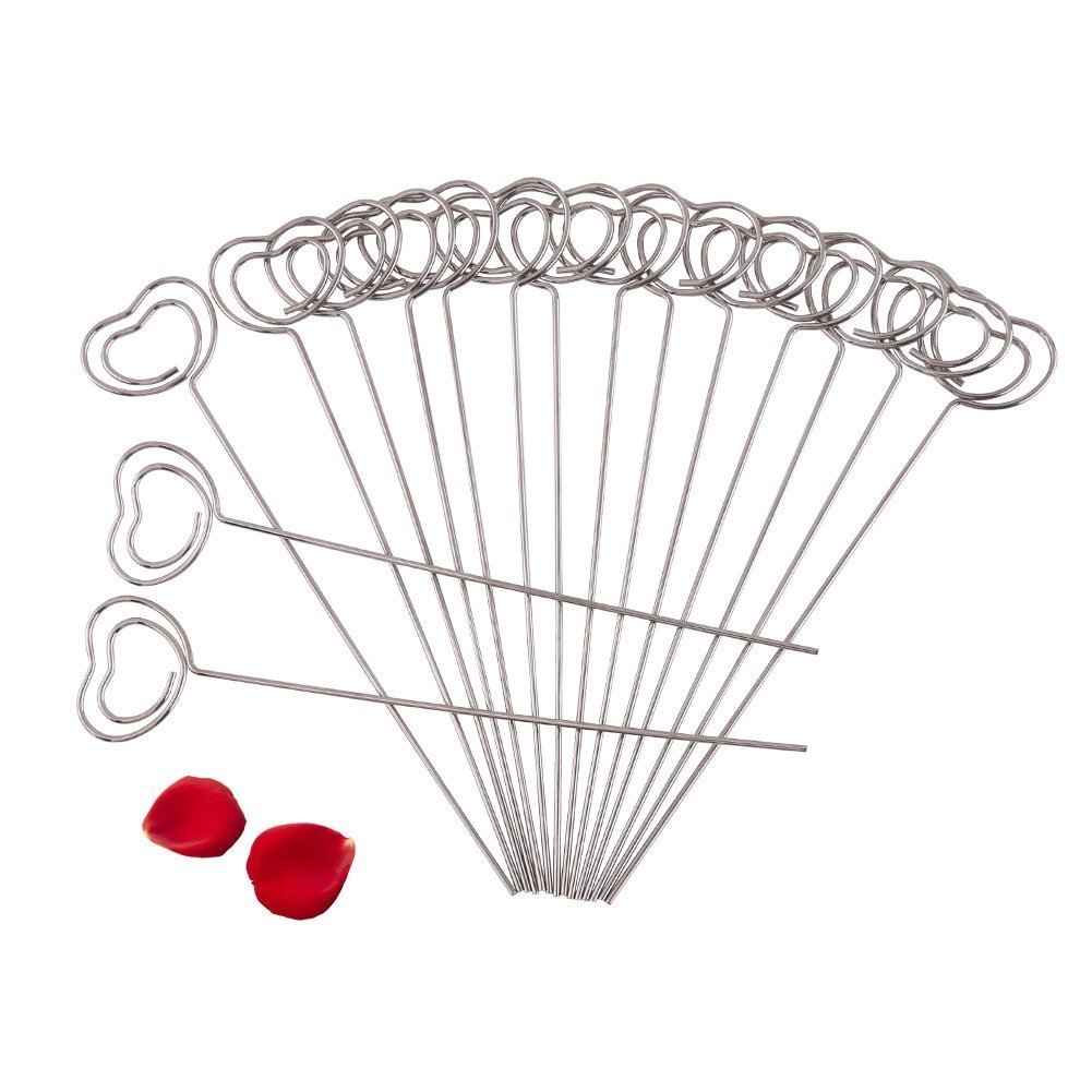 50pcs Metal Memo Clip Holder Business Card Holder Photo Picture Paper Note Clip Holder DIY Craft Office Supplies (Size : 2#)