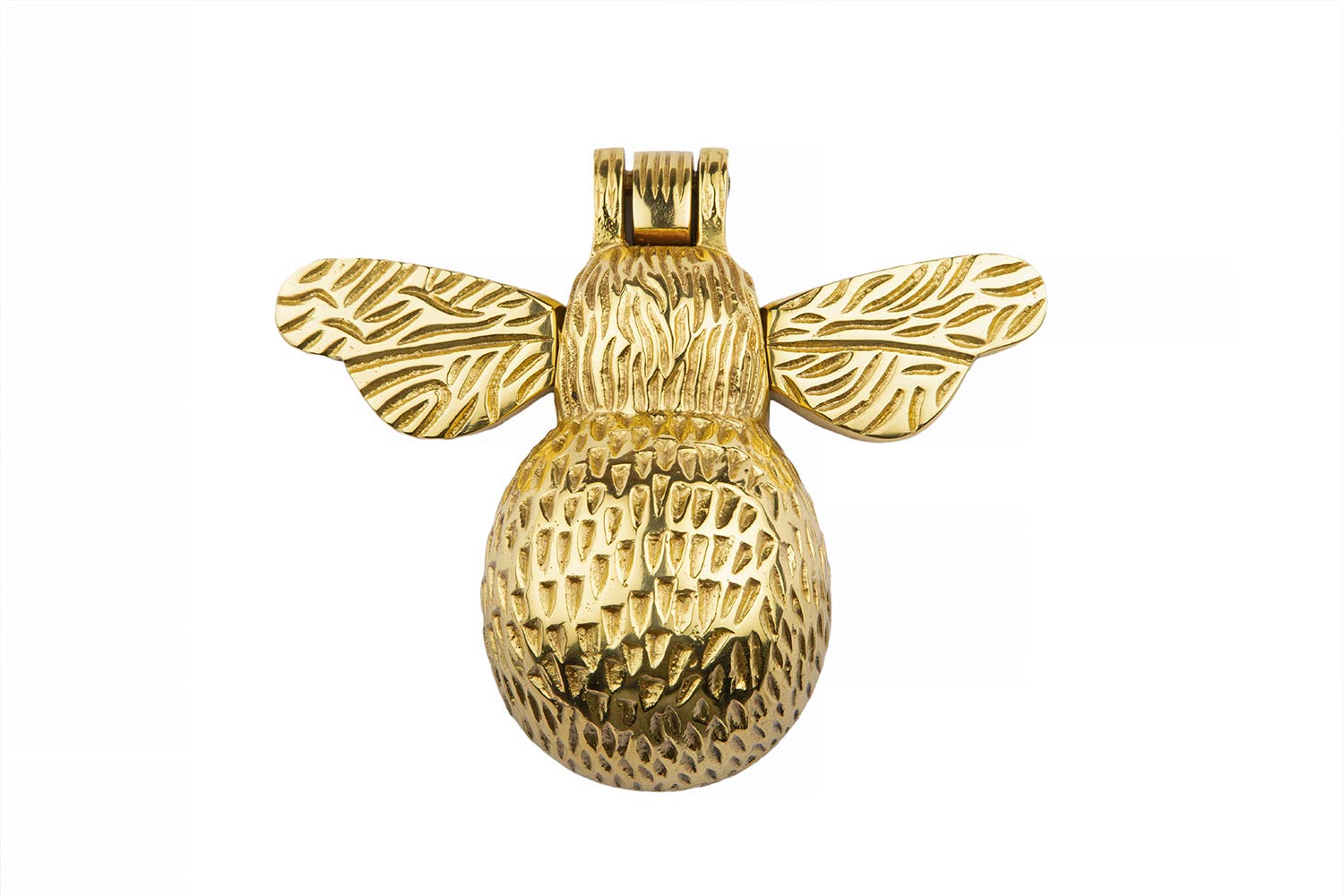 B&M - Solid Brass Bumble Bee Door Knocker Polished Brass Supplied with Matching Fixing Screws
