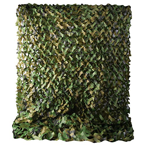 Camouflage Sunshade Net Camo Netting Blinds for Camping Shooting Hunting (1.5x2M=5x6.6ft, Woodland Camo)