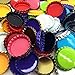 IGOGO 100 PCS Mixed Colors Charm Crown Bottle Caps Double Both Sided Colors Craft Linerless 2 Sided (10 Colors x 10 PCS)