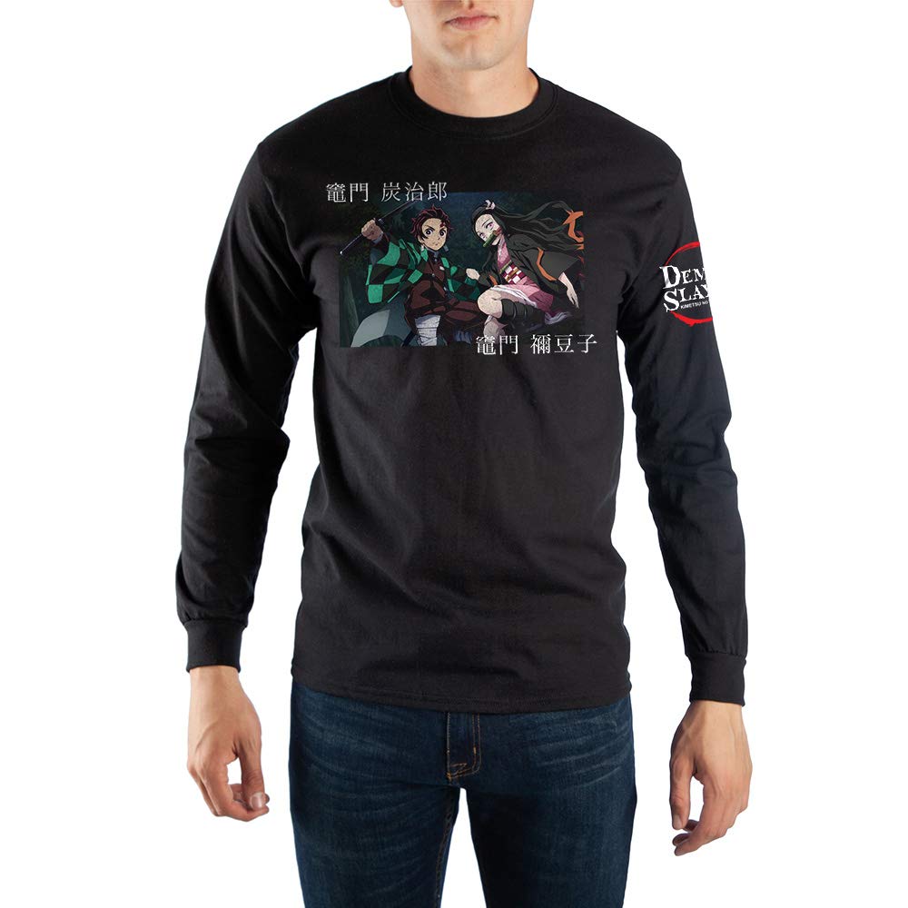 Photo 1 of ***similar item***different color*** Demon Slayer Anime Cartoon Mens Black Long Sleeve Shirt-Large