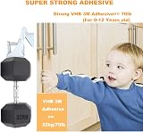 AUGOLA Child Safety Locks 12 Pack Invisible No-Drill Cabinet Locks White view 6