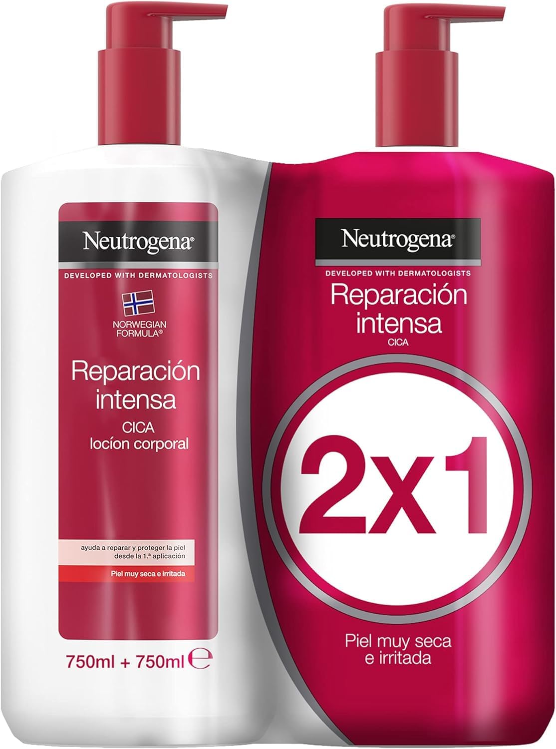 HERMANOS RECIO Neutrogena Corp Rep Intens M-Sec 750 2X1