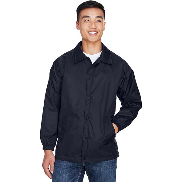 Harriton Adult Nylon Staff Jacket L BLACK at Amazon Men's Clothing