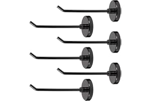Bonsture 6pcs Magnetic Hooks, 3.0lb 4.2 Inch Long Heavy Duty Magnet Hooks, Strong Magnetic Cruise Hooks Wall Hook Magnetic Hangers for Cabins Garage Grill Kitchen Refrigerator Computer(Black, 3.0lb)