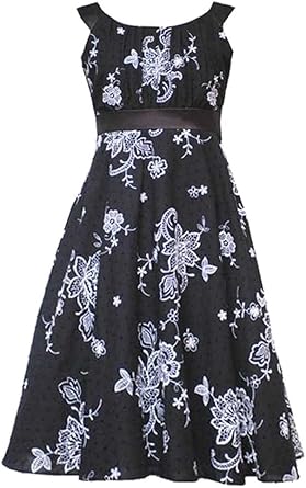 rare editions floral embroidered dress
