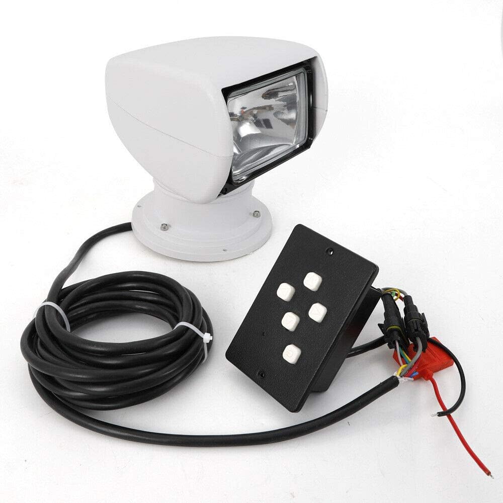 XYOUNG Remote Control Spotlight for Boat Truck Car Marine Remote Yacht Searchlight DC12V 100W LED Bulb 2500LM US Stock : Sports & Outdoors
