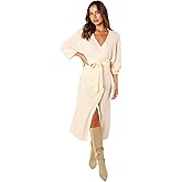 Petal & Pup Womens Nova Wrap Knit Midi Dress