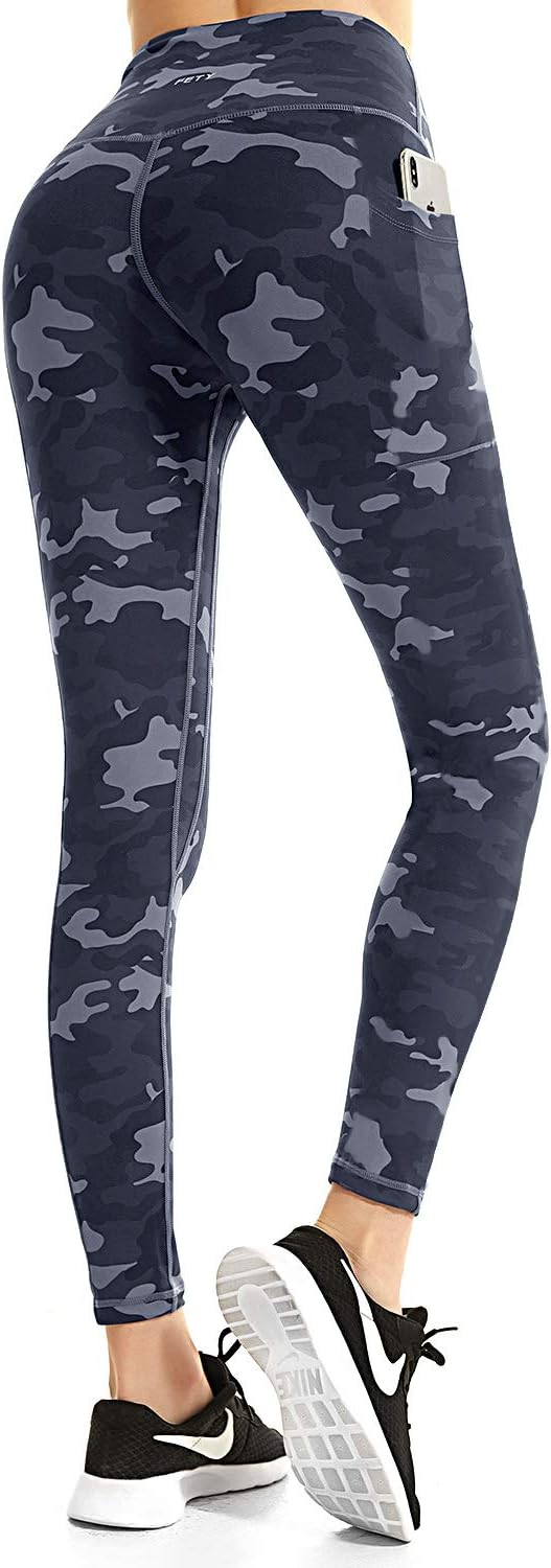 Workout Leggings for Women, High Waisted Yoga Pants with Pockets, Full-Length Tights Tummy Control 4 Way Stretch Squat Proof